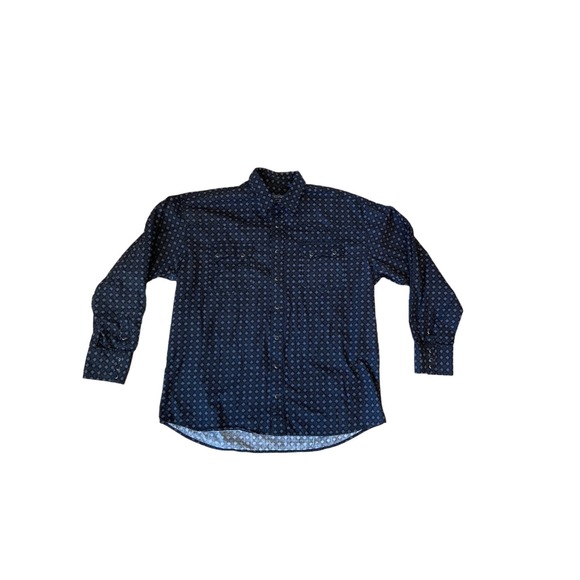 Mens Roper Long Sleeve Western Button Down Black‎ Pearl Snap SZ XL - Picture 1 of 6